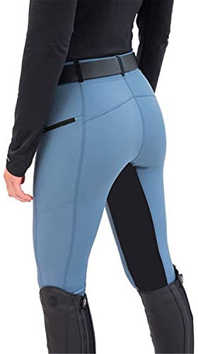 Reithose Damen High Waist - Reitleggings Damen Skinny Vollbesatz Reiter Hose Stretch Slim Fit Vollbesatzreithose Radhose Motorrad Lange Hosen Reitbekleidung für Frauen Teenager Mädchen