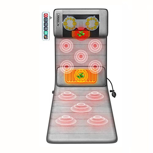 DEUYO Colchonetas de Masaje Comfier, colchón de Masaje con calefacción para Todo el Cuerpo, con 20 Cabezales de Masaje Shiatsu para Cuello, para Cuello y Espalda, Esterilla de Masaje para relajación