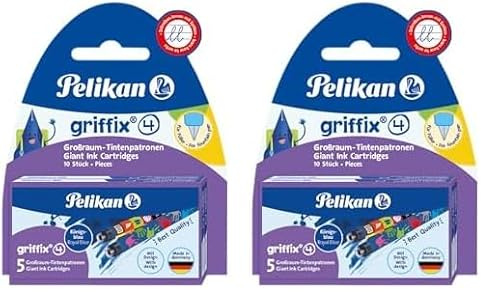 Pelikan 4001 Griffix Großraum-Tintenpatronen 2 x 5 Stück Blisterpackung (Packung mit 2)