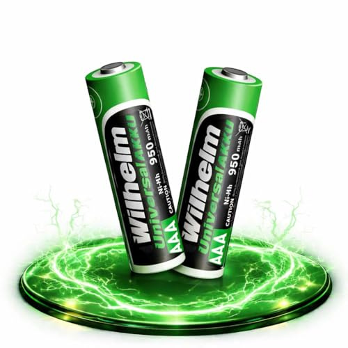 Wilhelm AAA Phone Akku Mikro NiMH 1,2V 800 mAh Telefonakku – 2 Stück