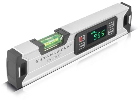 STAHLWERK nivel de burbuja digital DW-300 ST de aluminio con 300 mm de longitud nivel de burbuja magnético | nivel de burbuja magnético | nivel de burbuja de aluminio | nivel de burbuja digital