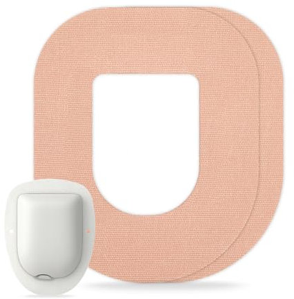 Omnipod 5 Pflaster, 20 Stück Wasserfest & Atmungsaktives Fixierpflaster, Flexibles Überpflaster, Hypoallergenes & Latexfreies Klebeband, Vorgeschnittener Klebeaufkleber, Beige