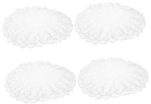 NUOBESTY Blumenhalter Spitzenkragen Blumenstrauß Brautstraußhalter Brautblumenstraußhalter Für Hochzeit 4 Stück Spitzenstraußkragen
