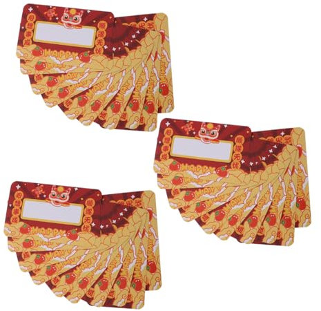 HEMOTON 30stücke Teiliges Junge Mädchen Kartenspiel Scratch off Karten Lunar Year Dekoration Interaktive Familienzeit Chinesische Kultur Motiv Mitbringsel Party Geschenk Junge Mädchen