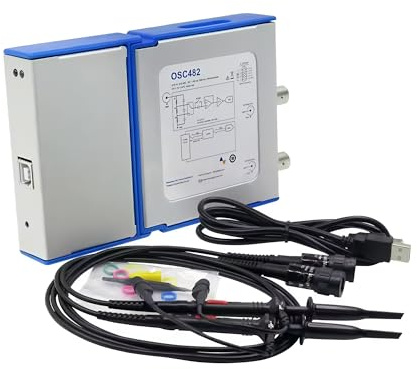 LOTO OSC482 Series USB/pc Oscilloscope virtual Oscilloscope Signal generator Logic analyzer Data Logger 2-Channel 20MHz Bandwidth 50MS/s Sampling(OSC482L)