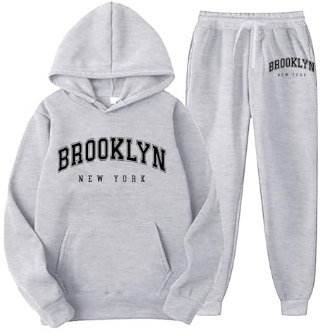 Generisch ~2025 Survêtement de sport pour homme et femme, hiver, loisirs, couleur unie, sweat à capuche, pantalon avec pompons, survêtement de sport, sacs de voyage