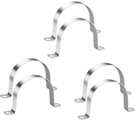 ANGEEK Colliers de serrage en U 80mm Épaisseur 1.8mm | Colliers de serrage en acier inoxydable pour la fixation de tuyaux de gaz,De câbles et de tuyaux d'eau (6 pièces)