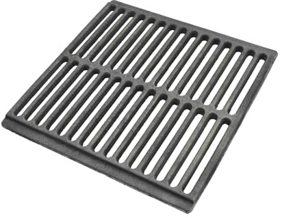 SEZAM Parrilla de hierro fundido para horno, 26 x 26 cm, diferentes diámetros, para chimenea, estufa, rejilla para horno, rejilla de carbón