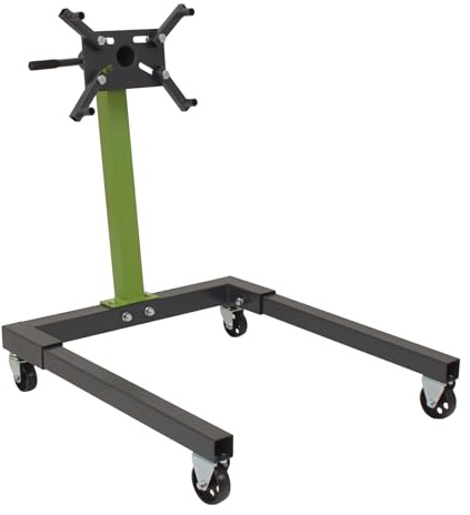 TRUTZHOLM Motorständer Stahl Tragkraft 900 kg 6 Lenkrollen Tragkraft 550 kg 2 Bockrollen 2 Lenkrollen 360° drehbarer Montagekopf Montageständer mit Flexibler Aufnahme für Motoren Getriebe (38637)