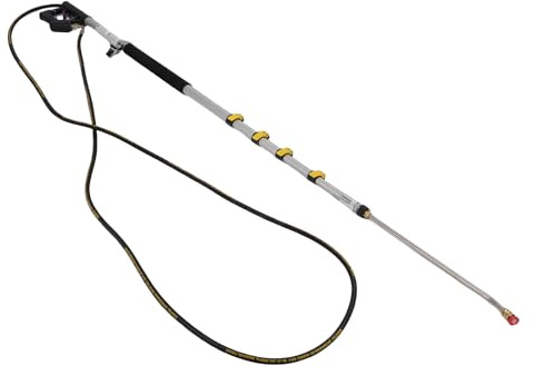 LiebeWH Outils de Nettoyage de Gouttières Télescopiques de 24 Pieds, Baguette de Nettoyeur Haute Pression pour Nettoyage à Haute Pression, Portable et Facile à Utiliser, pour Nettoyer les Gouttières