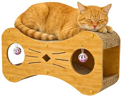 Casa Rascador para Gatos,Casa para Gatos con Diseño De Y del Aburrimiento | Sofá Rascador de Madera para Gatitos - para Múltiples Espacios como Interior Exterior Salón Esquina
