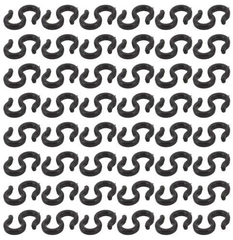 TOBBOMEY 50 Pezzi Fermacavi a S per Bici da Strada e Mountain Bike Supporto per Guaina Cavi Freno e Cambio Clip in Plastica Resistente per Installazione Rapida e Guida Tubo Flessibile