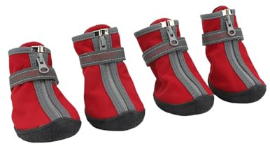 Riuulity Reflektierender Streifen, Gemusterte Gummisohle, wasserdichte Hundeschuhe für Komfort und Gesundheit, mit Nano-Imprägniertechnologie, Hundeschuhe, Stiefel, Stiefeletten, (XXL)