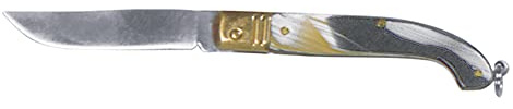 Coltello Zuavo Lama in Acciaio Inox. Manico in Finto Corno.