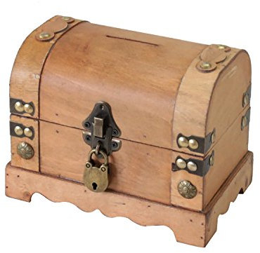 HMF 6414-50 Spardose aus Holz mit Schloss | 18,5 x 12 x 14 cm | Klein | Namibia