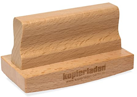 Wiegestempel 10x5 cm mit eigenem Texten, Logos oder Motiven personalisieren - Großer Abroll-Stempel aus Buchenholz selbst gestalten