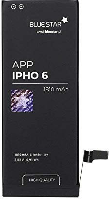 Bluestar Remplacement de Batterie Compatible avec IPHONE 6 1810 MAH Échange Batterie Téléphone Portable Batterie Apn 616-0805