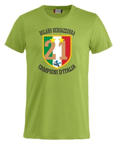 T-Shirt Scudetto Milano Neroazzurra Campioni d'Italia 2025/2026 21 Scudetti Calcio Internazionale Serie A PS 27431-A042