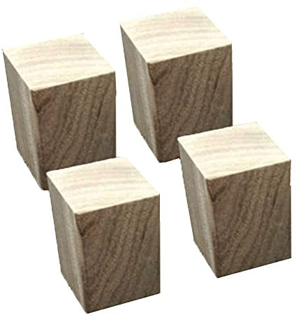 10 cm hohes Holzmöbel-Hebebrett Möbelerhöher Betterhöhung Tischerhöher Elefantenfuß Bed Riser Wird verwendet um die Höhe von Bett Sofa Schrank und Stuhl zu erhöhen,4er Set (10x10cm)