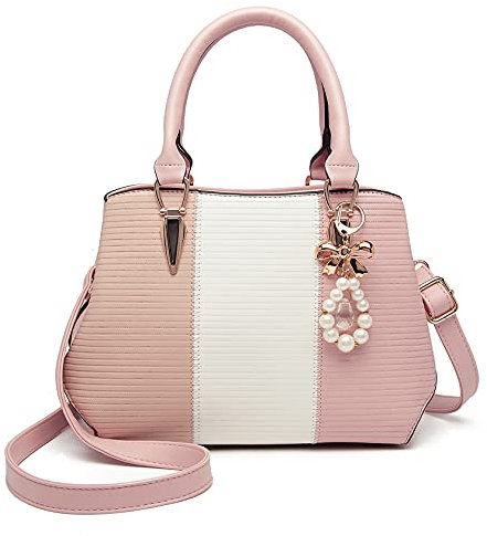 Miss Lulu Handtasche Damen Mittelgroß Tasche Multicolor Elegant Henkeltasche Citytasche Geldbörsen-Set