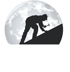 Dachdecker Notizbuch: Dachdecker Mond Hausdach Dachziegel Dach / 6x9 Zoll / 120 linierte Seiten Seiten