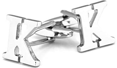 Manschettenknöpfe Hochzeit Herren Personalisiert, Manschettenknöpfe Buchstaben Silber Versilbert Cufflinks Buchstabe K Schmuck Geschenk