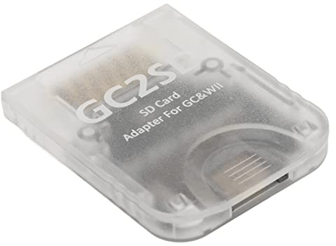 GC2SD Premium Micro Adattatore per Scheda di Memoria per Wii, Chiave SD Adattatore per Convertitore di Scheda di Memoria per Wii per Console di Gioco GC, Plug And Play Adattatore per(Trasparente)
