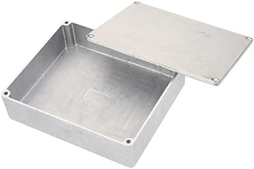 Vaguelly Aluminium Fußmatte Pedalgehäuse für Gitarre Praktisches und Einfach zu Bedienendes Aluminium Gehäuse für Selbstgemacht Gitarren Effektpedale im Silbernen Design