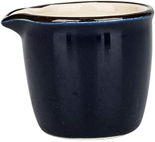 Milchkännchen,Milk Pitcher Soße Sauce Boat Soße Sauce Bootsaucer Ständer Traditioneller Porzellan -Soße Sauce Mit Untertasse (Color : Black)