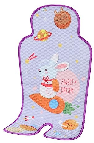 ISAKEN Baby Sommer Kühlmatte Babybett Pad, Universal Sitzauflage für Kinderwagen Buggy Kindersitz Babyschale, Multifunktionales Sitzauflage Eisseide Schlafkrippe Matratze für Neugeborene Kleinkind