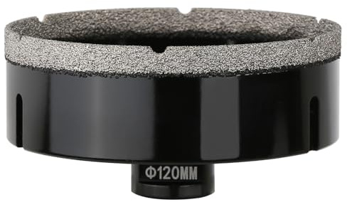 Vearter 120mm Trocken Diamant Kernbohrer mit M14 Gewinde, Vakuumgelötete | Lochsäge mit Diamantkörnern, Schneller Spanabfuhr, Diamantbohrkrone für Mauerwerk, Fliesen und Marmor