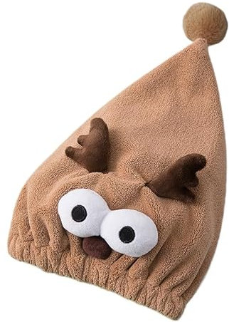 ZONTO Towel Hair Turbanhut, Haarwaschhut, Haartuch, Haartrocknungshut, Damen Verdickte Duschhaube-F