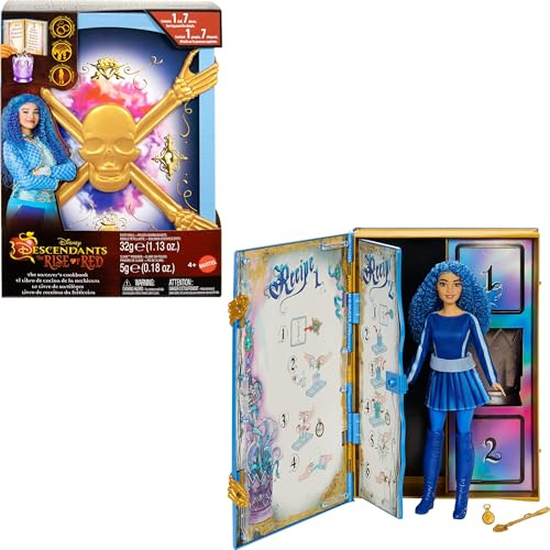 Mattel Disney Descendants 4: Der Aufstieg der roten Prinzessin Chloe Charming, Tochter von Aschenputtel Puppe & Spielset, Das Zauber-Kochbuch, Mix für Überraschung