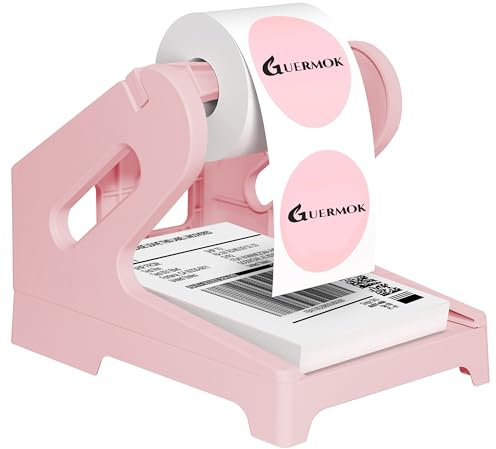 Guermok Thermo-Versandetikettenhalter für Rollen und Fächer, faltbar, zerbrechliche Aufkleber für den Versand, Etikettenständer, Desktop-Druckerhalter, Heimbüro, Zubehör, Aufkleberspender für
