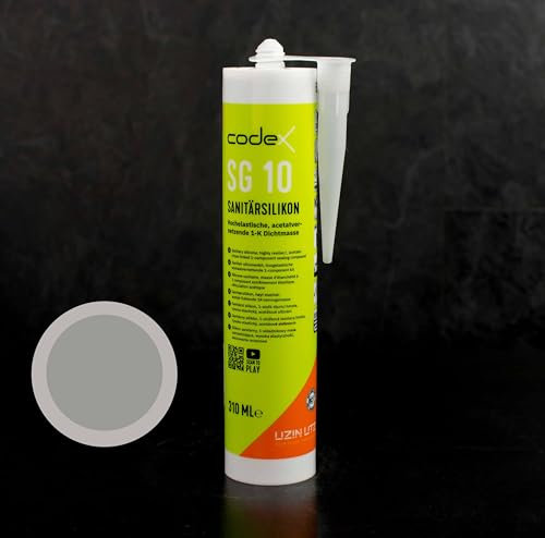 Silicone sanitario Codex SG 10 310 ml, Sigillante, grigio