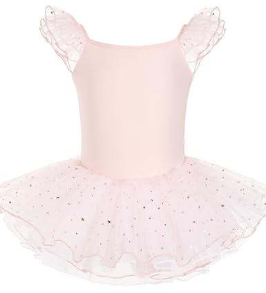HIPPOSEUS Niña Tutu Vestidos de Ballet Maillot de Danza Gimnasia Leotardo Body Clásico para Niñas Body Traje de Baile,Y-04WDM