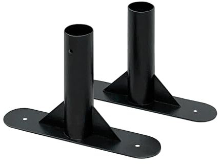 Twira 2PCS Privacy Fence Screen Fix Feet, Metal Base Stand for Outdoor Privacy Screen, Heavy-Duty Ground Mounting Solution for Patio, Garden, Yard, Brown 8.7 x 1.9 x 5.5(22cm x 4.8cm x 14cm)