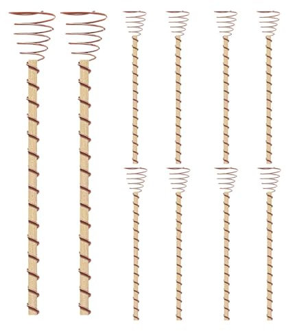 Elektrokultur-Pflanzstäbe – Kupfer-Gartenwerkzeuge, Kupfer-Antennenspulen | 30,5 cm Kupferpfähle, Sonden, 10 Stück lange Kupferspulen-Pflanzenpfähle, Gartengeräte für verbessertes Wachstum von