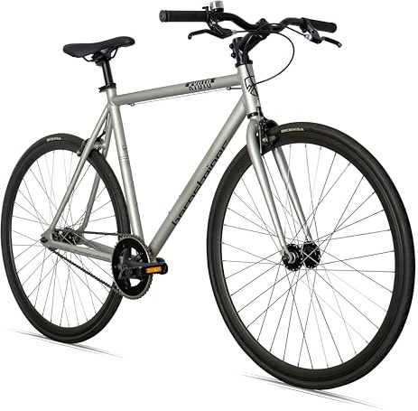 Bergsteiger Kyoto 28 Zoll Singlespeed Fixie Fahrrad, Aluminium Rahmen, Flip-Flop-Nabe, Retro-Design, Fixed Gear, Urban Bike für Herren & Damen