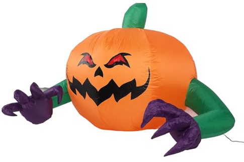 Yechiry Halloween-Dekorationen für Draußen, 1,2 M Halloween-Gartendekorationen, Aufblasbare Halloween-Gartendekorationen mit LED-Lichtern | Leuchtender für Garten Feiertage (EU)
