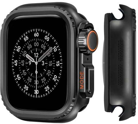 Suphart Metal Cases Compatible with Apple Watch Series 11/10 46mm Case | 2 in 1 Stainless Steel Protective Cover Rugged Bumper with Back Frame for iWatch 11/10 46mm, Black
