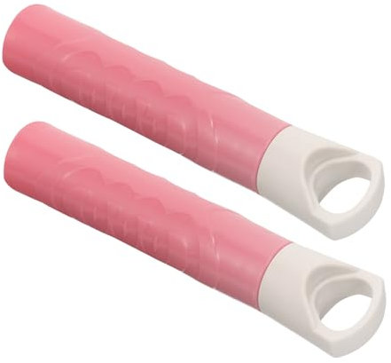 EXQUIMEUBLE 2pcs 22mm Broom Handle Grip Replacement Sleeve Mop Handle End Cap for Household Cleaning Accessories Pink