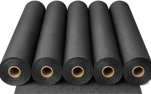 KAMACA Lot de 5 rouleaux de toile anti-mauvaises herbes de 10 x 1 m chacun, indéchirable, perméable à l'eau, pour une protection efficace contre les mauvaises herbes, 50 g/m², film anti-mauvaises