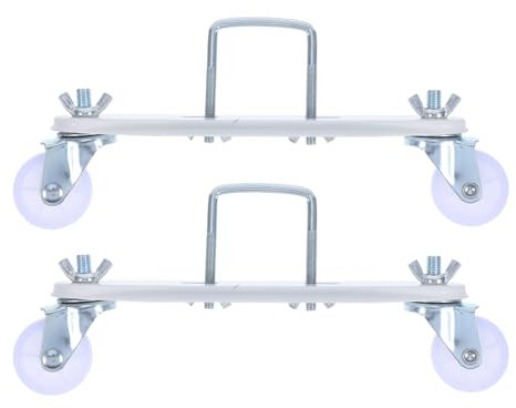 PERSELOSO Soporte de Rueda para Radiador Eléctrico y Calentador, Par de Ruedas de Hierro y Abs, Fácil Instalación y Movilidad Conveniente para Hogar y Oficina