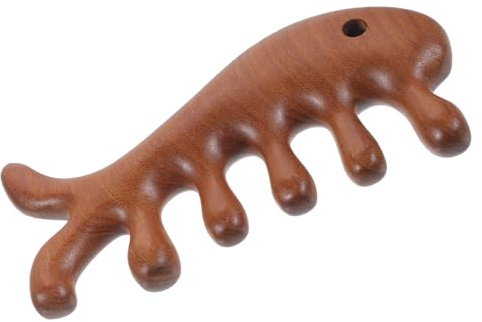 COLLBATH Peine de Masaje Multifuncional de Madera para Cabelludo Desenredante Palillos Anchos para Masaje de Cabello y Relajación Diaria