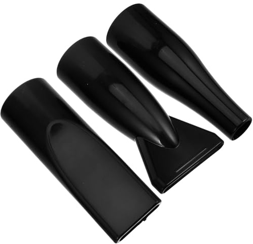 Ugello Frontale per Asciugacapelli Abs Nero, 3 Pezzi, 4, 2 Cm | Accessorio per Asciugacapelli, per Chioma e Phon, Leggero, Raccoglie e Disperde Flusso D'aria, Riutilizzabile