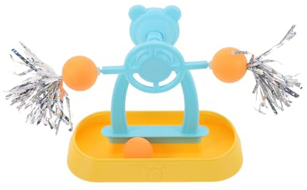 Gatuida Jouet interactif pour Chat : Baguette à Vent en Forme de Moulin à Vent avec Bille tournante et Plateau tournant pour l'exercice en intérieur, Accessoire de Jeu pour Chats et Chatons.