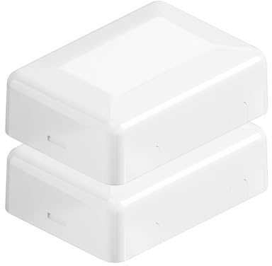Temolink Euro Classic Abzweigdose Klein IP20, 2 Stück, Aufputz und Unterputz, Staubgeschützt & staubdichtes Design, Innen-Anschlussdose mit Schnappverbindung Deckel, 90x65x30 mm, Weiß