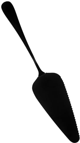 SHINEOFI Pala per Torta in Acciaio Inox 304 Lama Seghettata Spatola da Forno Nera per Pizza Dolci e Formaggi Utensile da Cucina Ergonomico Facile da Pulire per Casa e Ristorazione
