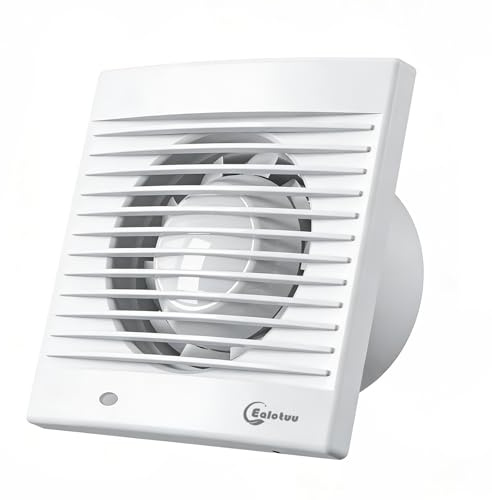 4 Inch (100mm) Silent Bathroom Extractor Fan | IPX2 Waterproof | UKCA CE Certified | Anti-Backflow Shutter | Wall Ceiling Mount | Low Energy Ventilation Fan for Bathroom Toilet Kitchen UK Home